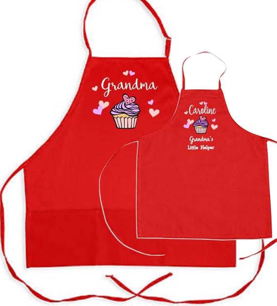 PERSONALISED CRAZY LADY MUM APRON XMAS GIFT COOKING BAKING ADULTS CHILD KIDS