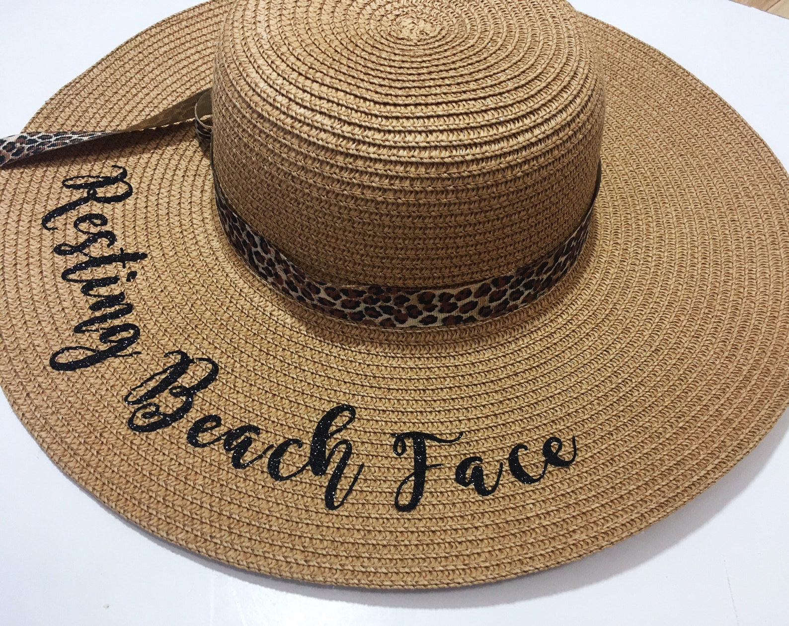 Personalized sun hat floppy straw hat women's beach hat Etsy