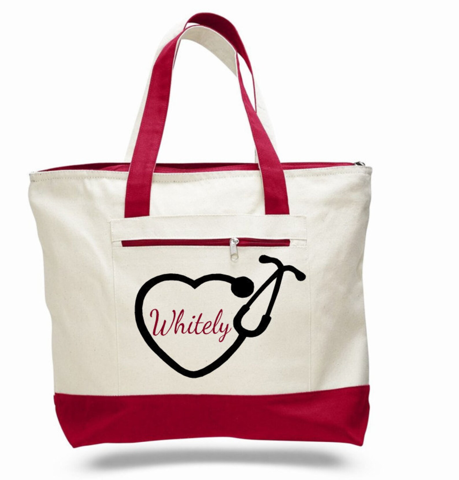 CafePress Natural Canvas Tote Bag - Reusable Shopping Bag, Nursing Instructor & Custom Designs - View #9