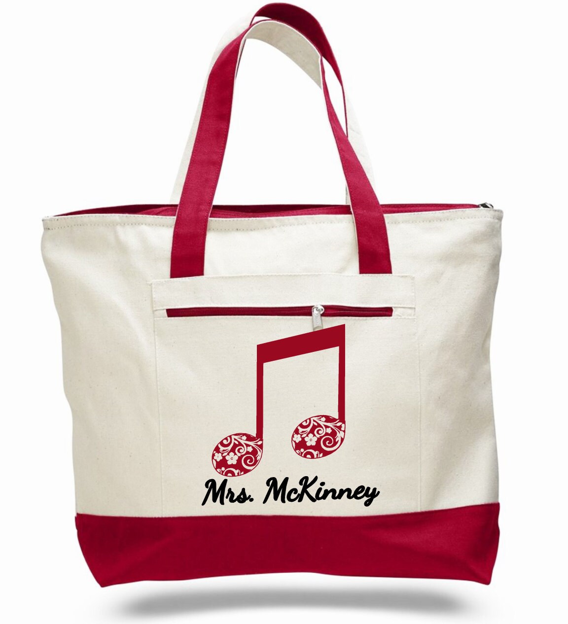 monogrammed teacher bag