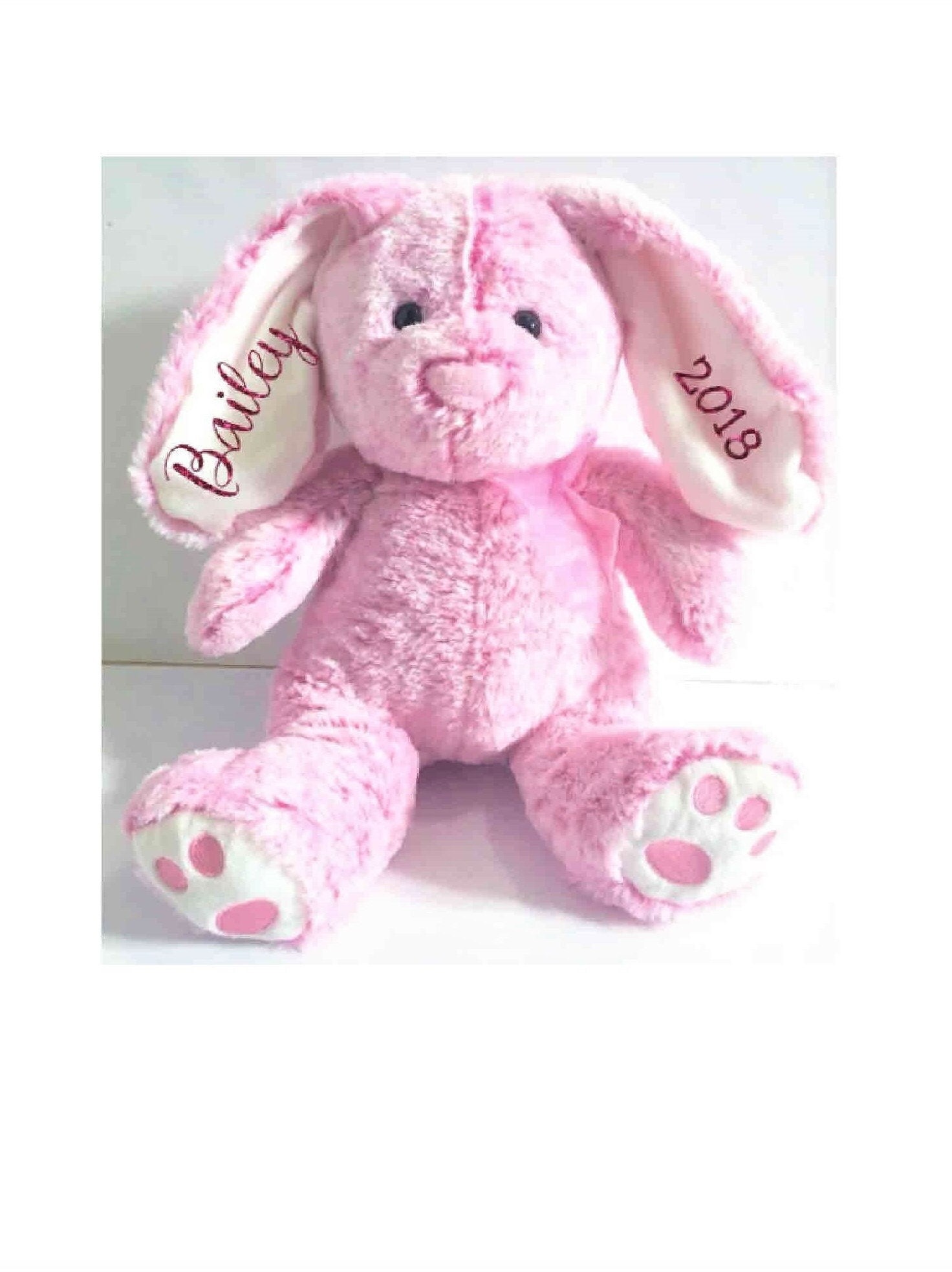Personalized Easter bunny Easter basket bunny. Easter basket gift for kids Easter bunny plush Personalized bunny Easter basket stuffer