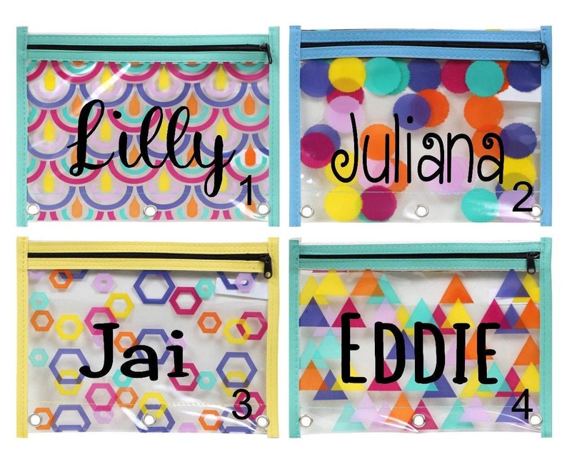 Personalized pencil pouch for binder school supply bag with Etsy