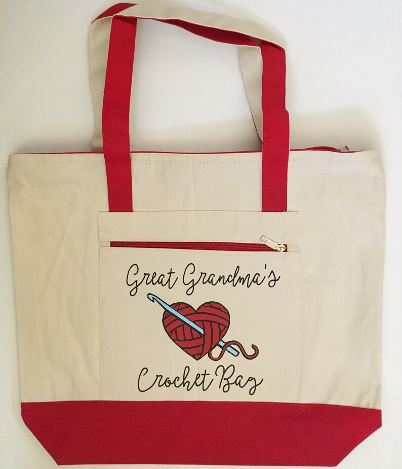 Knitting Bag Crochet Tote Yarn Tote Bag Personalized Etsy