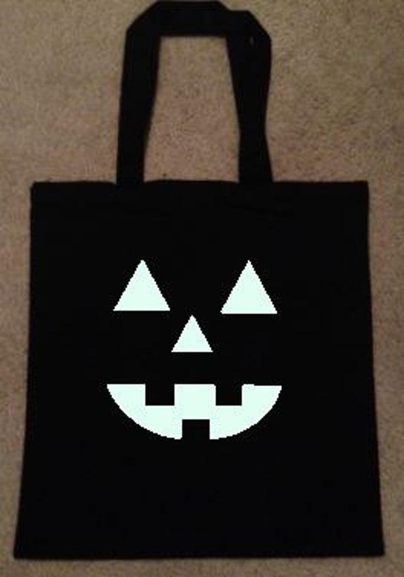 Halloween glow-in-the-dark ghost personalized trick or treat candy bag