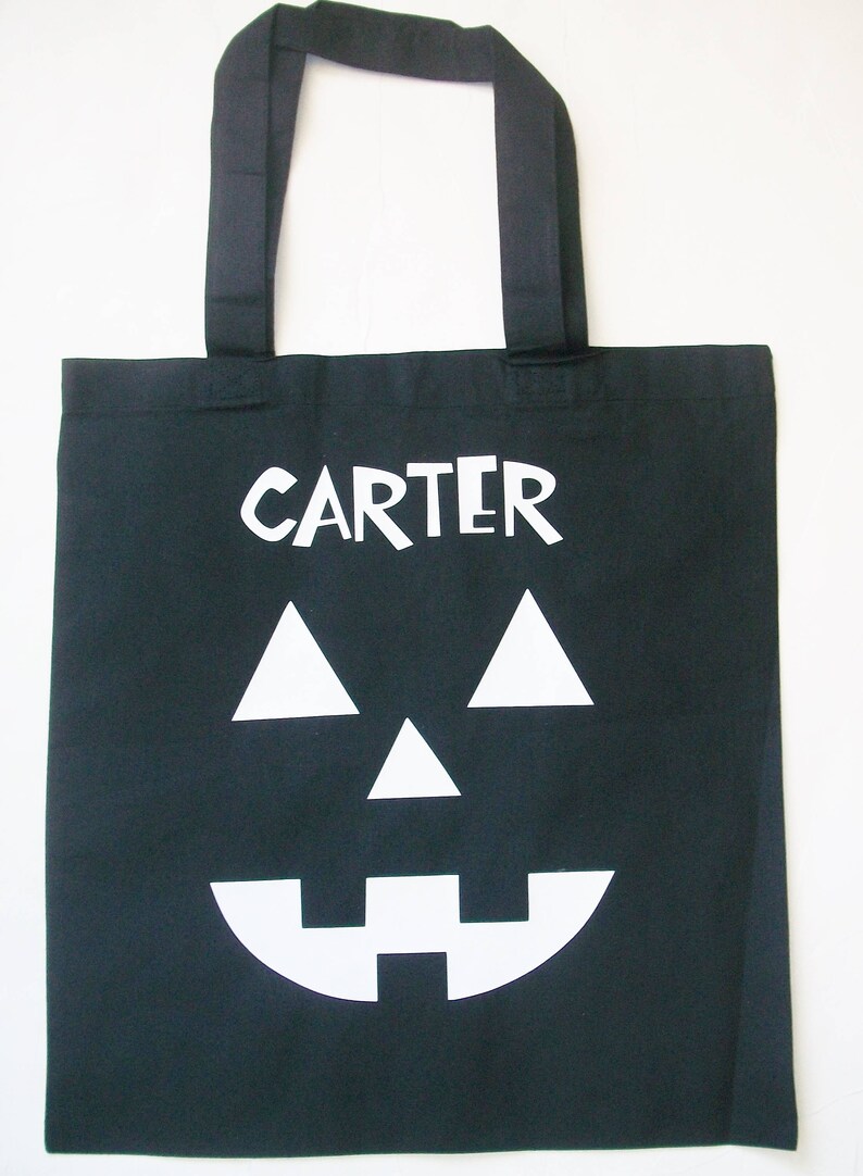 Halloween glow-in-the-dark ghost personalized trick or treat candy bag