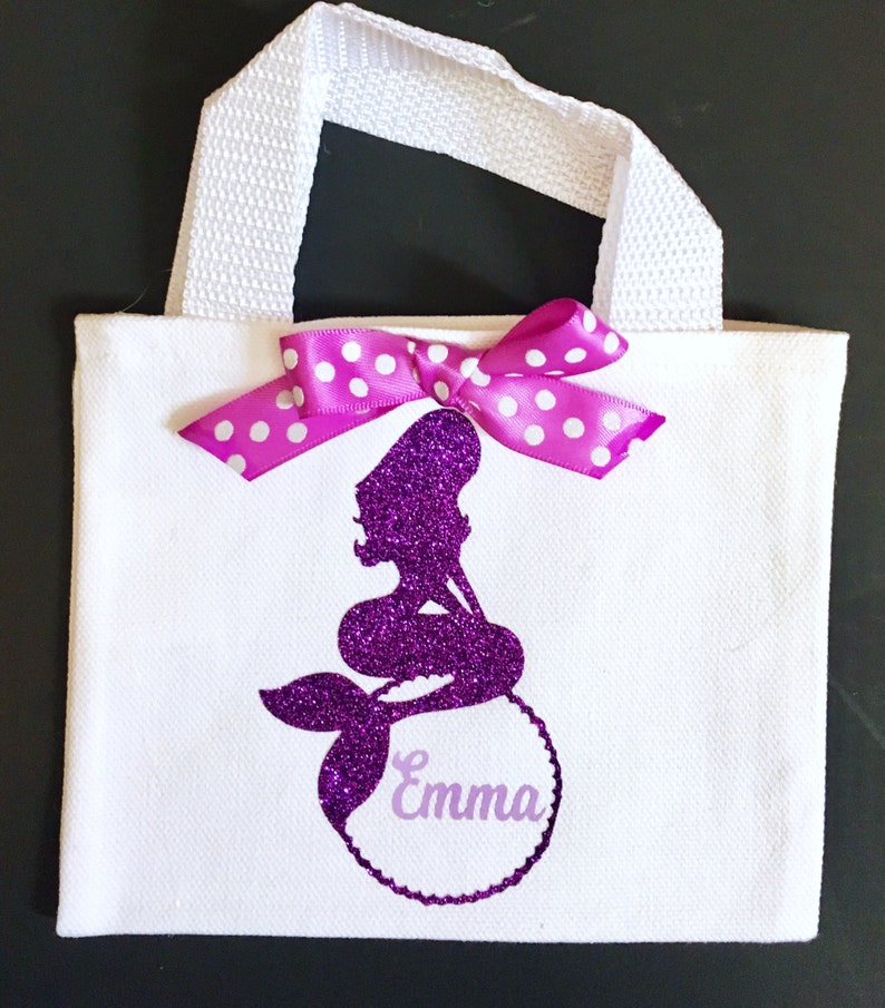 Mermaid Purse Little Girl Purse Personalized Name Bag Etsy
