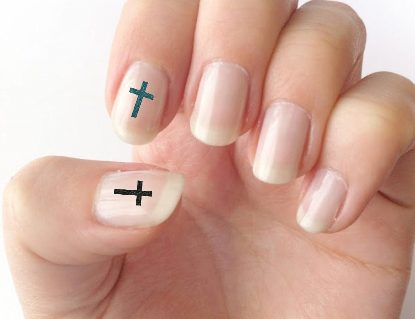 cross designs nail art