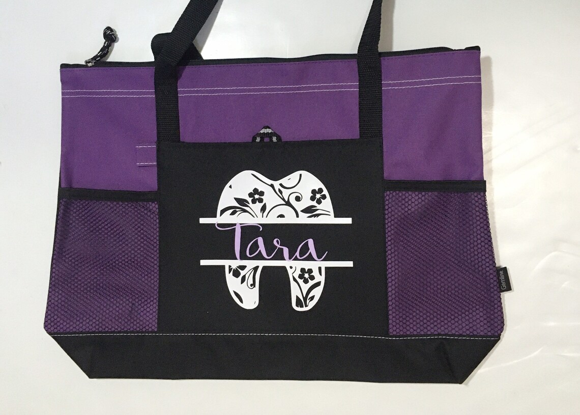 Dental hygienist tote personalized dental assistant bag Etsy