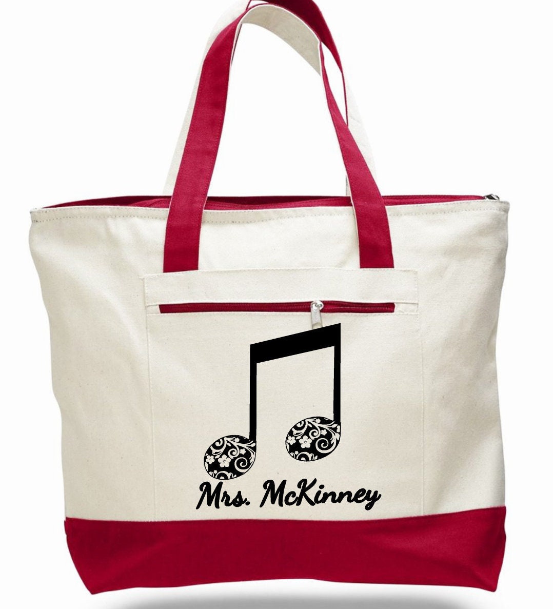 Music teacher bag music student tote personalized teacher Etsy