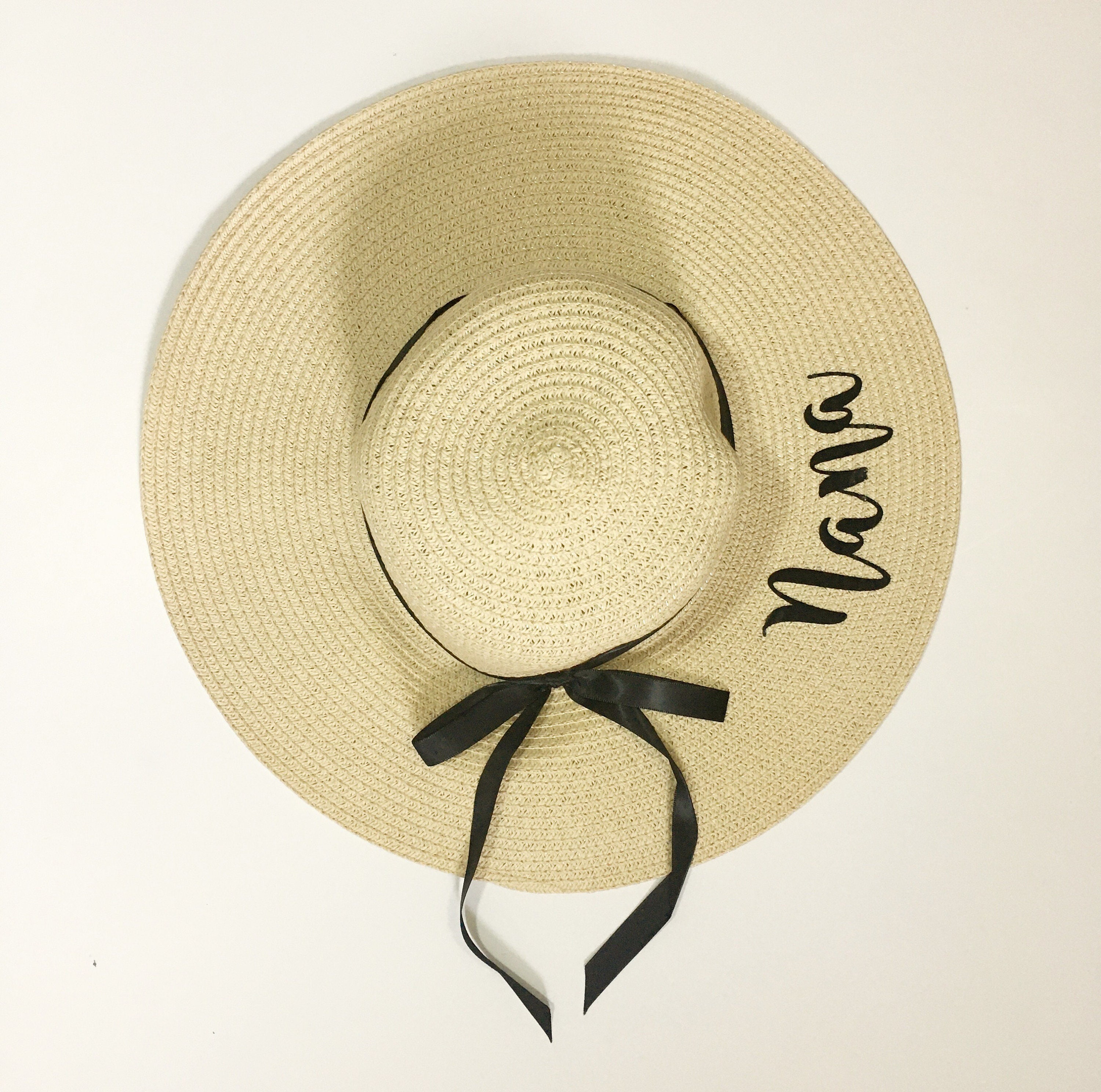 Personalized sun hat floppy straw hat women's beach hat Etsy