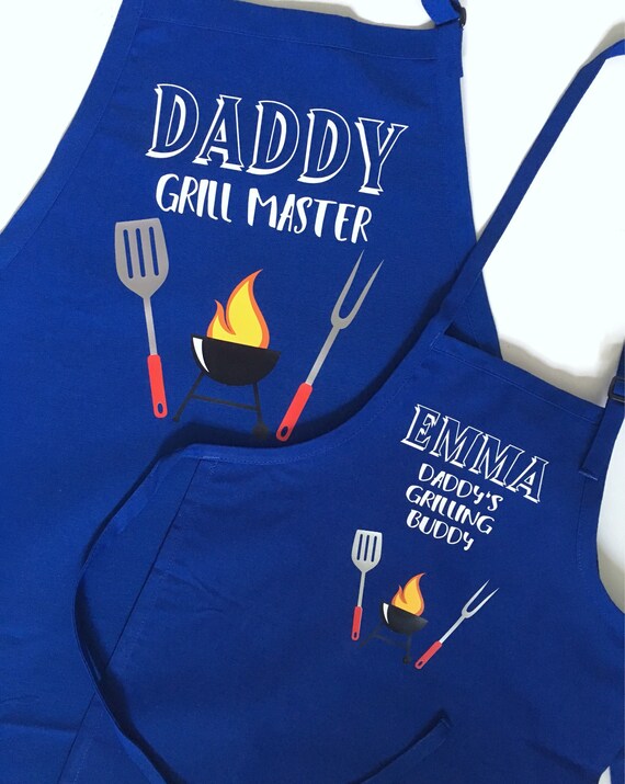 Cadeaux papa fête des pères, tabliers drôles avec 3 poches, cadeaux pour  papa mari grand-père femmes de fille fils, cuisine cuisine barbecue tablier  