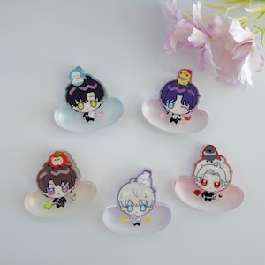 Love and Deepspace LADS Wobble Rocking Standee Sylus Caleb Zayne Xavier Rafayel Farbverlauf Glasmalerei Acryl Otome Spiel Sammlergeschenk