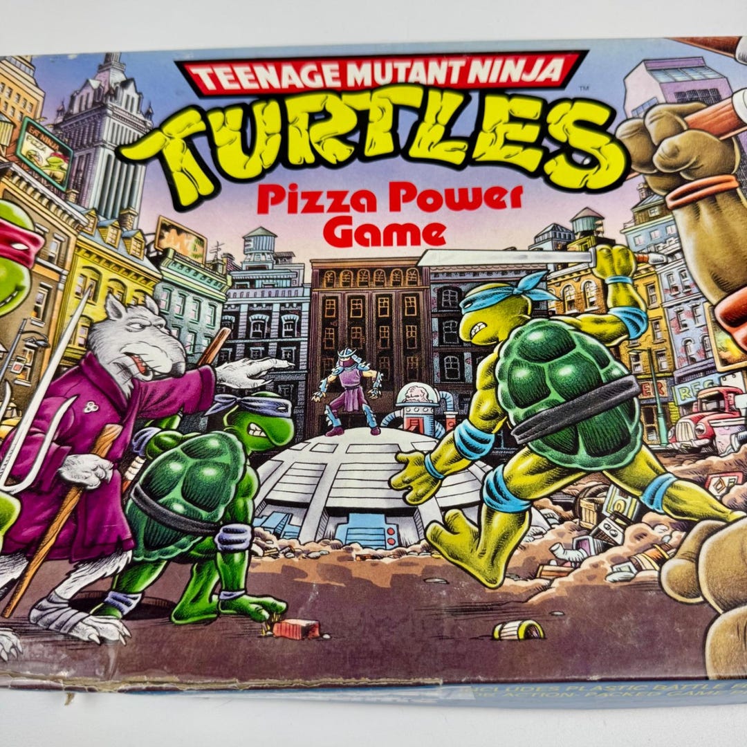 Vintage 1987 TMNT Teenage Mutant Ninja Turtles Pizza Power Board Game ...