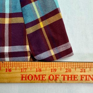 Urban Outfitters Plaid Mini Skirt Burgundy Turquoise Check Small y2k 90s grunge image 10