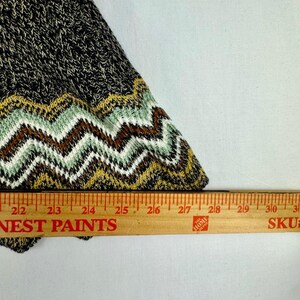 Vintage Urban Outfitters Ecote Marled Knit Chevron Mini Skirt Green Medium y2k image 11