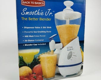 Frullatore Back To Basics Smoothie Jr. da 36 oz. NUOVO, confezione aperta SJR400b