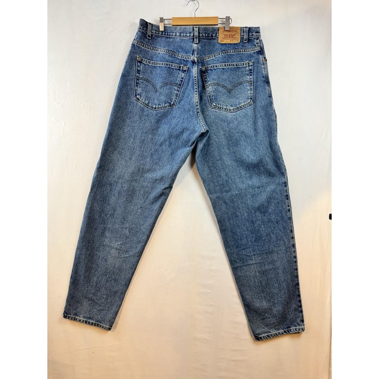 Vintage Levis 560 Loose Fit Tapered Leg Jeans Mens 38x34 Medium