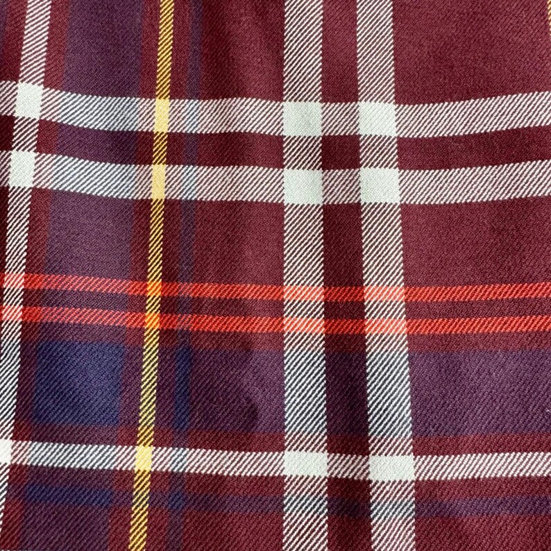 Urban Outfitters Plaid Mini Skirt Burgundy Turquoise Check Small y2k 90s grunge image 4