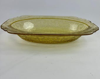 Bund Glas Patrizier Sprach Gelb Depression Glas ovale Schüssel überbackene 10x7