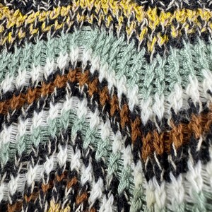 Vintage Urban Outfitters Ecote Marled Knit Chevron Mini Skirt Green Medium y2k image 4