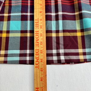Urban Outfitters Plaid Mini Skirt Burgundy Turquoise Check Small y2k 90s grunge image 9