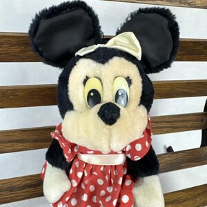 Vintage Applause Minnie Mouse Plush Red Polka Dot Dress Stuffed Toy 12 inch 2375 image 2