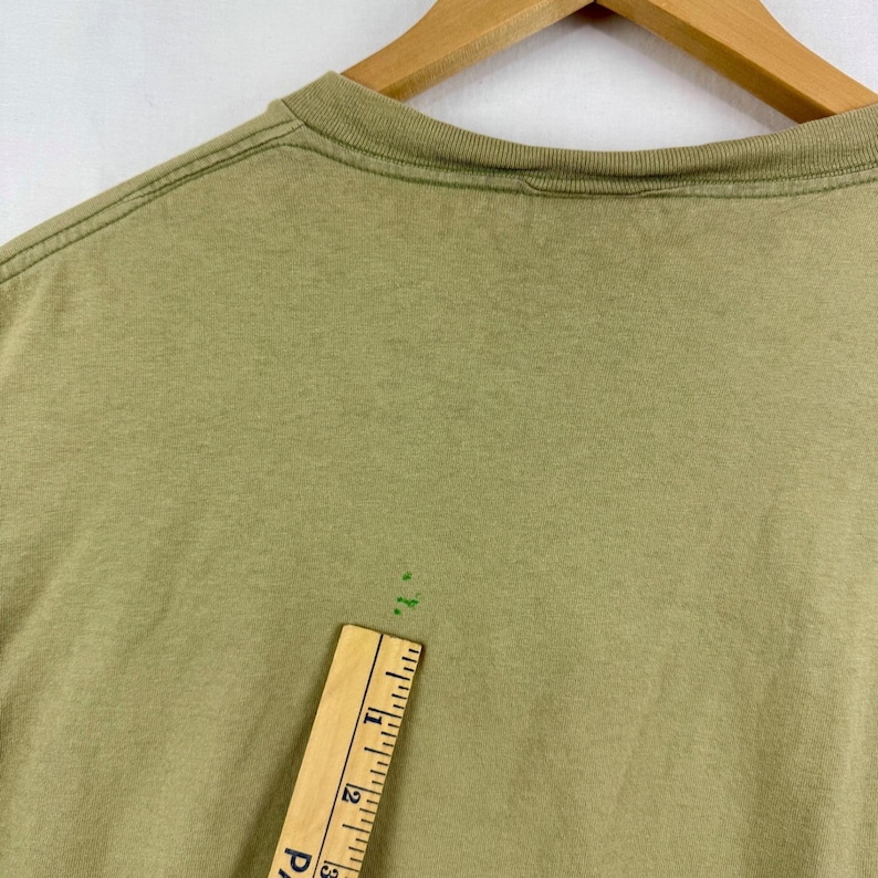 Vintage Nike Made in USA T-Shirt Mens Large Olive Green Embroidered Swoosh 90s image 9