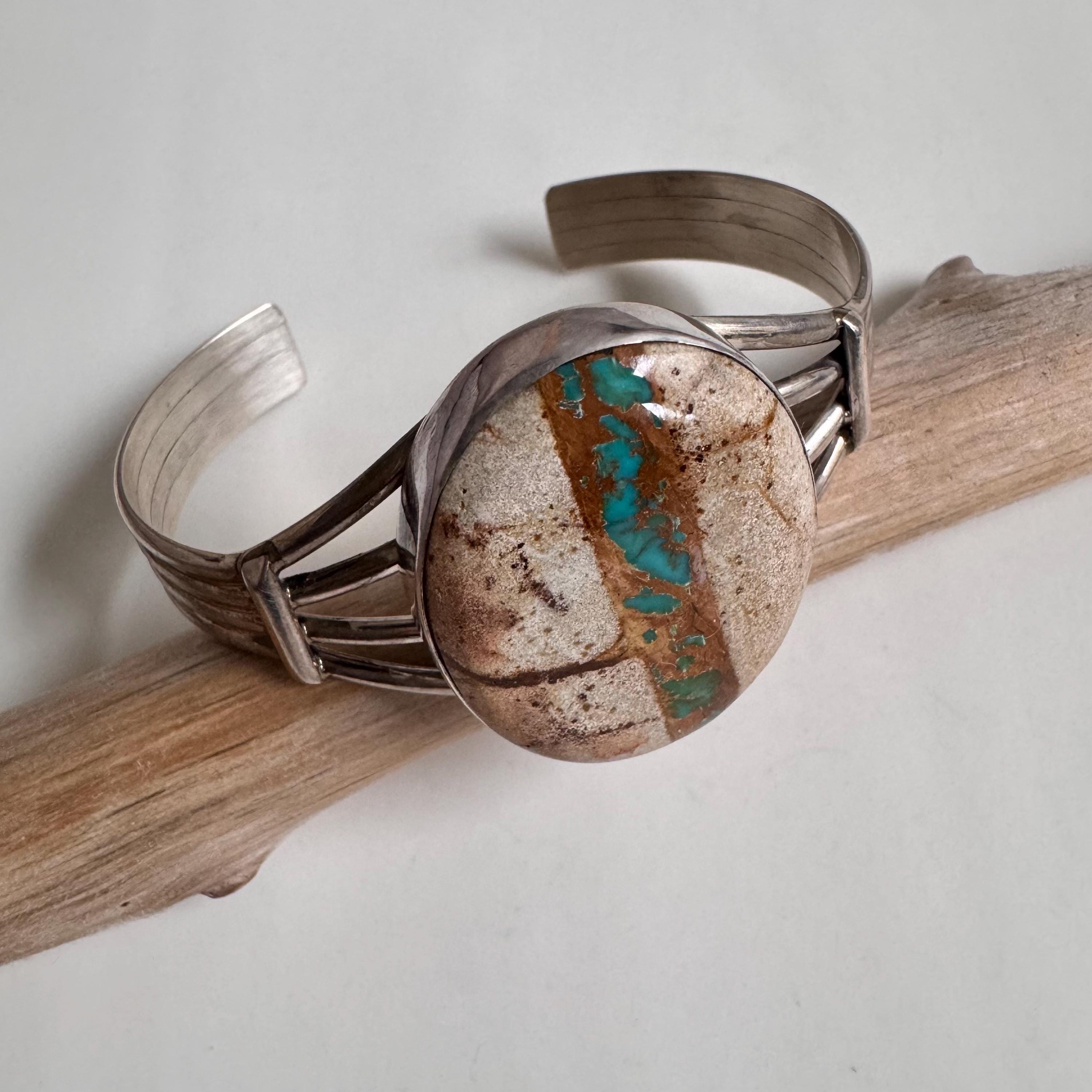 Philip Sanchez San Felipe Boulder (ribbon) Turquoise Sterling