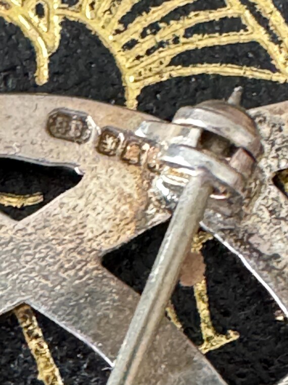 Shetland Jewelry- Triangular Large Silver Celtic … - image 8