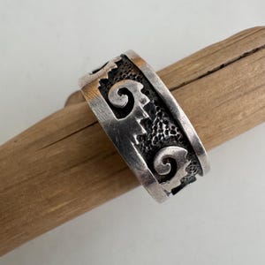Hopi Terry Wadsworth Sterling Silver Overlay Ring