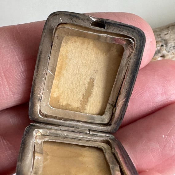 Edwardian Sterling Silver Rectangular Floral Etch… - image 11