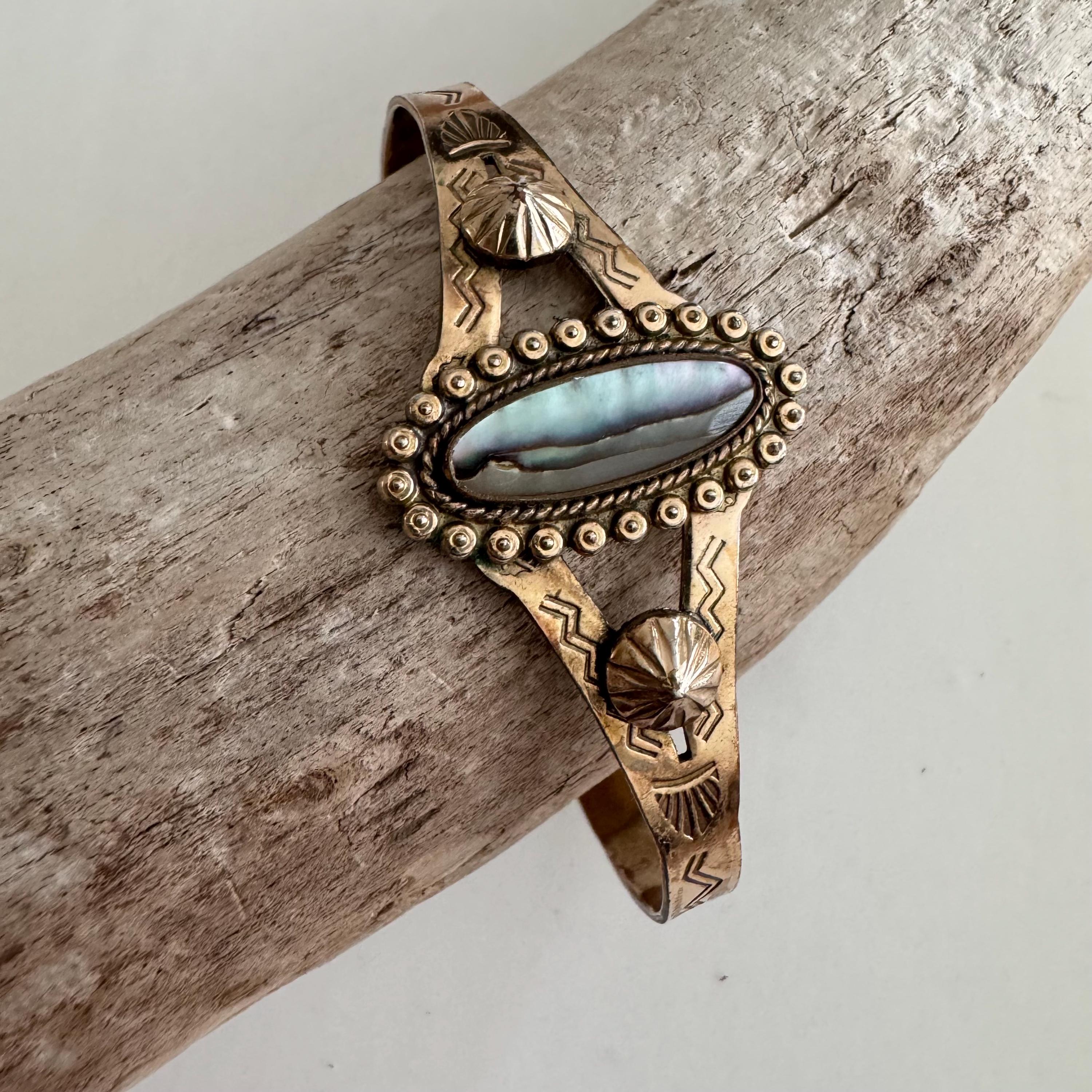 Vintage Bell Trading Post Mother of Pearl 12 K Gold Fill. - Etsy