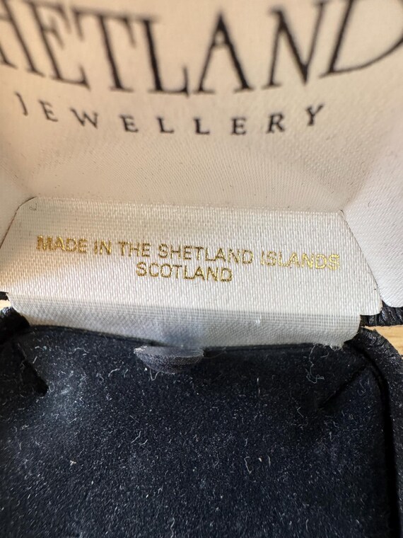 Shetland Jewelry- Triangular Large Silver Celtic … - image 4