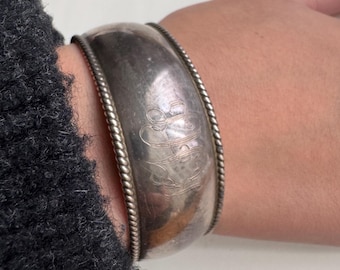 Vintage Sterling Silver バングル　デザイン Vintage Navajo Artist Harry Morgan Sterling Silver Rope Cuff With