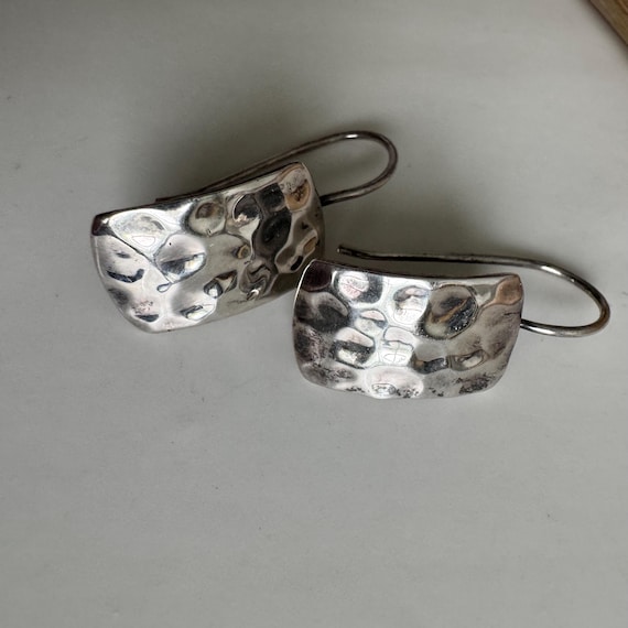 Silpada Hammered Rectangular Sterling Silver Dang… - image 2