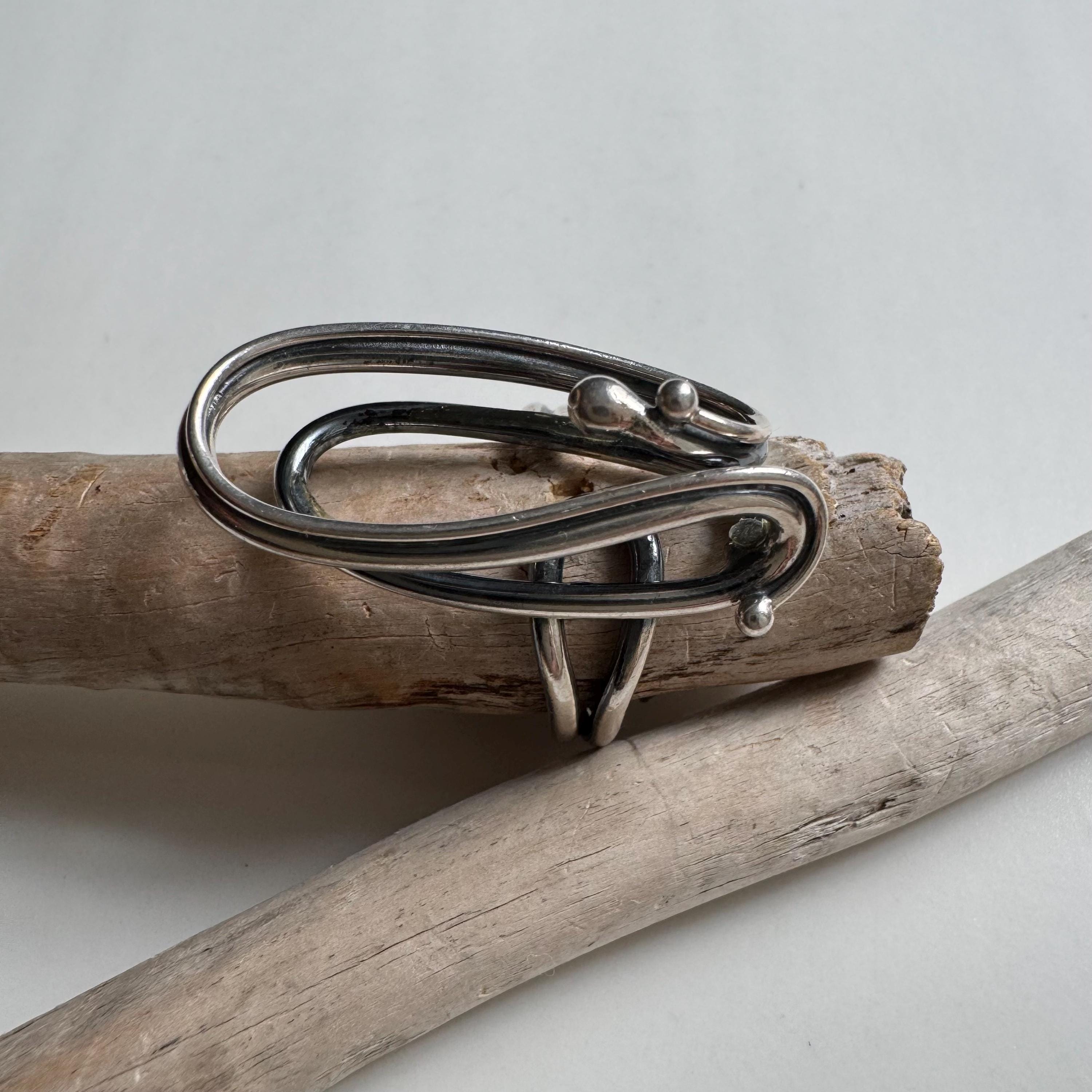Abstract / Sculptural Silver Coil - Wire Ring / Size 8 US - Etsy
