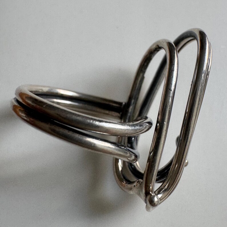 Abstract / Sculptural Silver Coil - Wire Ring / Size 8 US - Etsy