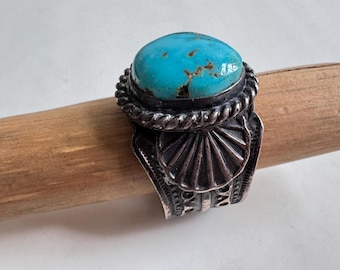 Gary Reeves Turquoise Sterling Silver Ring / Size 5-5.5 US - Etsy