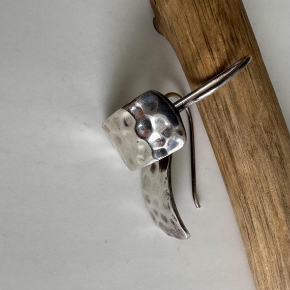 Silpada Hammered Rectangular Sterling Silver Dang… - image 3