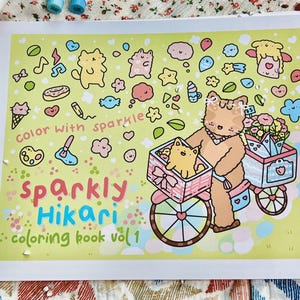 Sparkly Hikari Cute Cats Coloring Book Volume 1: Fall Summer Winter Spring Creative Coloring forAdults and Kids with Spiral Bound