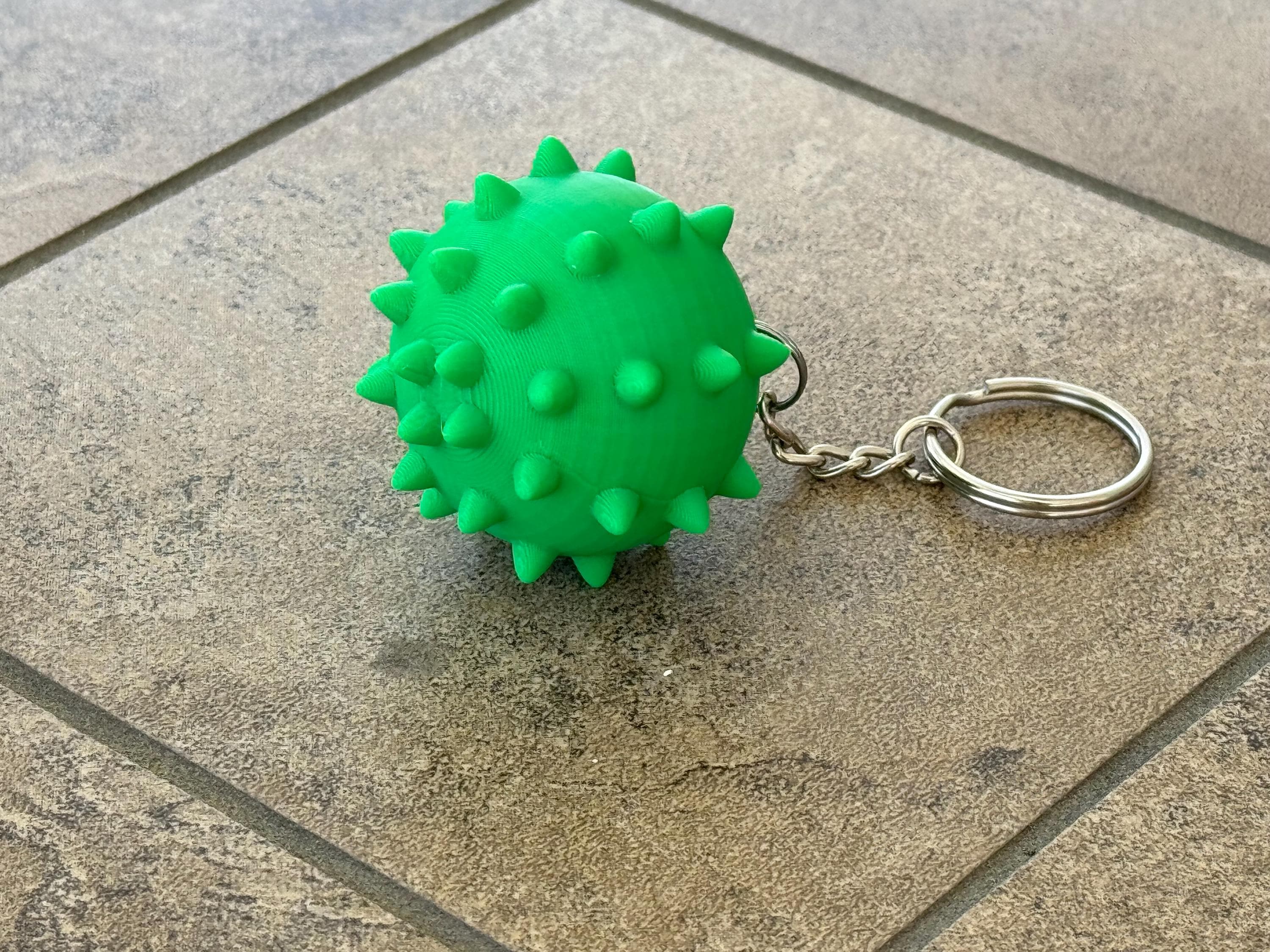 Fidgit Key Ring Round Spikey Fidget Keychain – Sensory Textured Key Ring Toy, Pocket ...