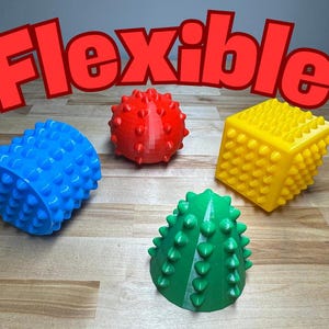 Sensory Toy Shapes Set Textured flexible Tactile Toys for Kids, Sensory Therapy