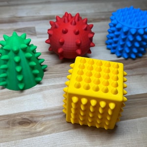 Sensory Toy Shapes Set  Textured Solid Tactile Toys for Kids, Therapy, and Stress Toy