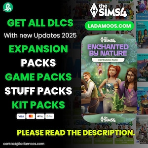 The Sims 4 Complete 90+ DLC Bundle | 2025 Expansions, Kits, and Stuff Packs - Windows Only with Online Access & Bonus Gift