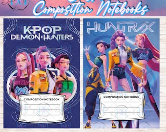 Custom K-Pop Demon Hunters Composition Notebook  | Cute Back-to-School Supplies