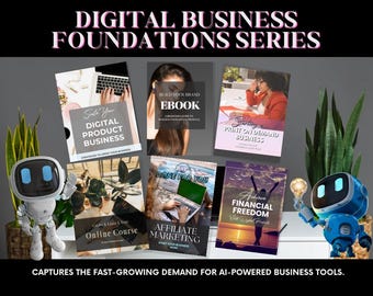 Digital Products & Passive Income Bundle ~ Etsy, KDP, POD and Course Creation (6-in-1 Ebooks)