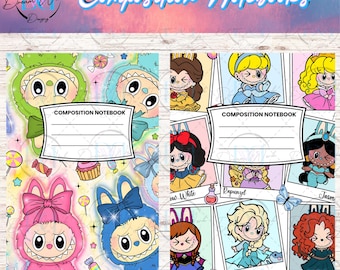 Custom Labubu Composition Notebook | Cute Back-to-School Supplies