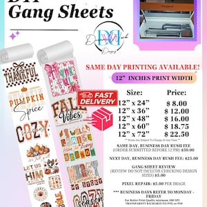DTF Gang Sheet Printing | Gang Sheet Builder Available | – Same Day Printing Available!