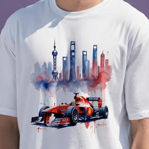 Chinese GP Shanghai F1 race car shirt. Formula one fan shirt. Grand Prix t-shirt. Formula 1 merch. Motorsport apparel. Chinese GP.