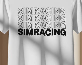 SIMRACING. Heavyweight crewneck t-shirt. Gift for him. Simulator driving. iRacing. Assetto Corsa. Gran Turismo. Motorsports apparel.